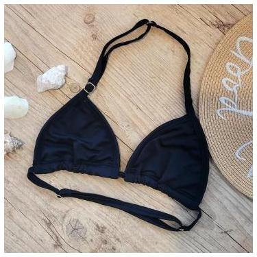 Imagem de Biquíni Parte de Cima Cortininha Regulável - Lakin Confecções, Preto
