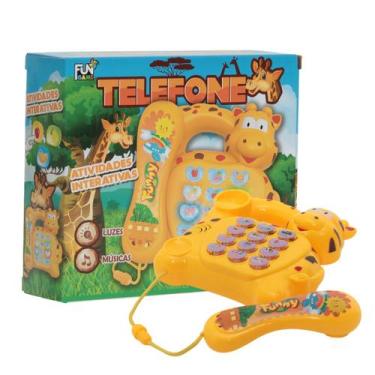 Imagem de Telefone Infantil Musical Educativo Luz E Som Cor Amarelo - Toys2U