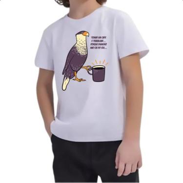 Imagem de Camiseta Infantil Carcara Cafe Trabalho, 6