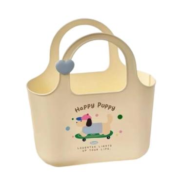 Imagem de Bothyi Cesto organizador de produtos de limpeza para chuveiro, bolsa de praia portátil com alças para compras, banheiro e dormitório