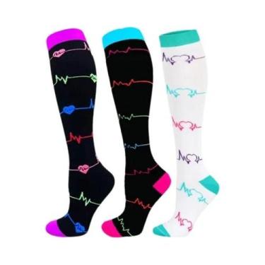 Imagem de Meias De Compressão Médica Para Mulheres, 3 a 6 Pares, Meias Para Vari
