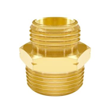 Imagem de Lovegarden Conector macho para macho NPT de 3/10.2 cm GHT x 2.5 cm, adaptador de mangueira de jardim de latão para industrial, cozinha, irrigação, chuveiro, encaixe de tubulação de linha de