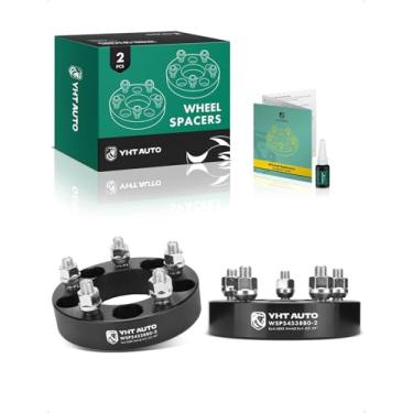 Imagem de YHTAUTO Espaçadores de roda 5 x 4,5 3 cm serve para Ford Fusion, Chevrolet Malibu, modelos Impala, espaçadores de pneu forjados de 5 x 114,3 mm 3,15 cm com pinos M12 x 1,5 furo central de 82,5 mm, não