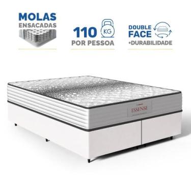 Imagem de Cama Box com Colchão de Molas Ensacadas Double Face Essence Probel Que