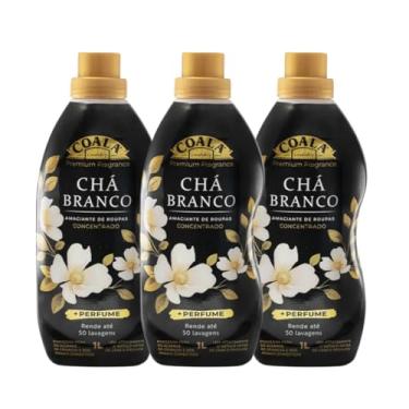 Imagem de kit 3 un - Coala Amaciante de Roupas Concentrado Chá Branco Premium Fragrance, 1L, 50 Lavagens