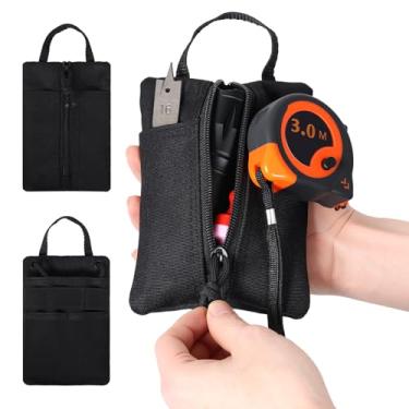Imagem de Organizador de bolso de 2 peças, bolsa EDC para homens com cordão de paracord, bolso pequeno para ferramentas, comporta lanterna, multiferramenta, caneta, caderno