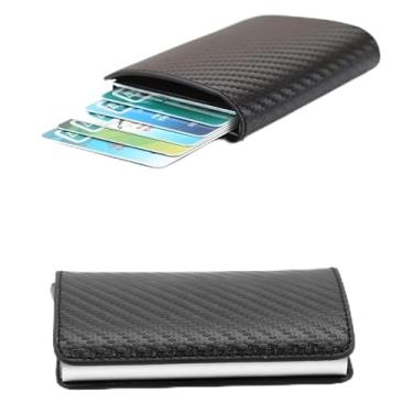 Imagem de Conjunto de carteiras e porta-cartões de fibra de carbono para homens (2 Unidades)