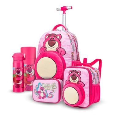 Imagem de Kit Mochila Lotso Disney Lancheira Estojo Garrafa 480ML Toy Story Infantil