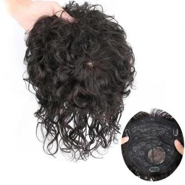 Imagem de Aplique De Cabelo Humano Cacheado De 10 Polegadas Para Mulheres, Toppe