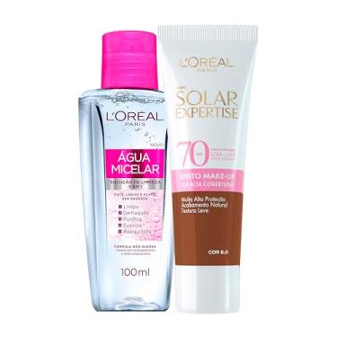 Imagem de Solar Expertise Efeito Makeup Cor 6.0 FPS70 30g + L'Oréal Paris Dermo Expertise Solução de Limpeza 5 em 1 - Água Micelar 100ml