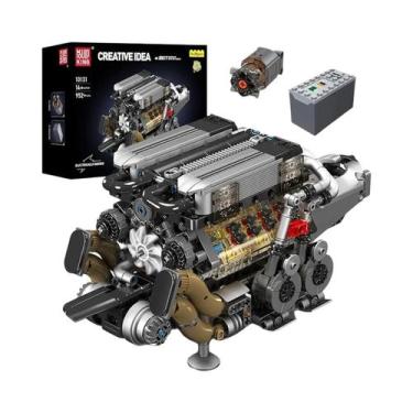 Imagem de Modelo De Carro De Blocos De Montar Motorizado Com Motor Elétrico LSX4