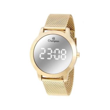 Imagem de Relógio Champion Ch40106B Digital Dourado Led Branco