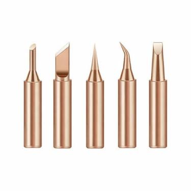 Imagem de Kit 5 Pontas para Ferro de Solda Cobre 900m Para estação de Solda