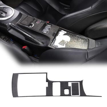 Imagem de Sekhyna Capa de caixa de armazenamento de painel de mudança de marchas compatível com Nissan 350Z 2003 2004 2005 2006 interior de carro adesivo de fibra de carbono macio acessórios de acabamento 2
