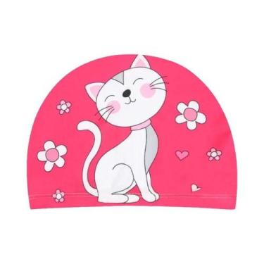 Imagem de Touca De Natação Infantil Em Tecido Elástico Para Meninos E Meninas, C