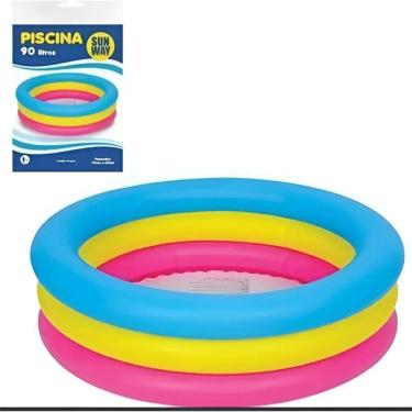 Imagem de Piscina Infantil Pra Bebê 90 Litros 76X25 Cm Cor Colorida