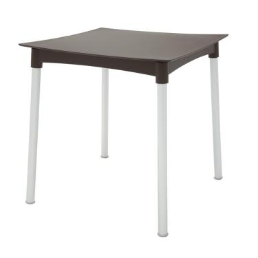 Imagem de Mesa Tramontina Diana Marrom Pernas De Alumínio Anodizado