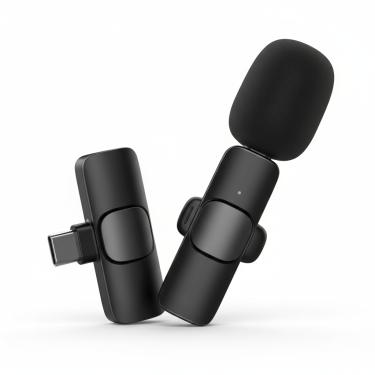 Imagem de Microfone Sem Fio Transmissor Receptor De Lapela Para Android Tipo C