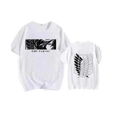 Imagem de Camiseta Masculina Attack on Titan Eren Yeager Shingeki No Kyojin Anim