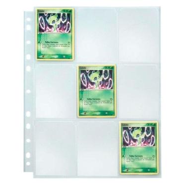 Imagem de Refil Plástico Para Álbum de Cards 10F 9 Bolsos