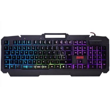 Imagem de Teclado Usb Gamer K-mex Shuriken Kmj9 Led Rgb