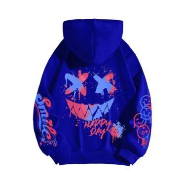 Imagem de Moletom Feminino Oversize Com Estampa De Grafite, Estilo Street Hip Ho