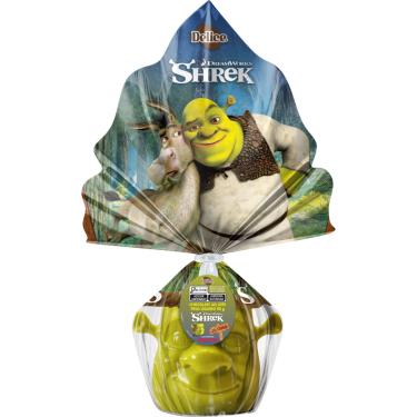 Imagem de Ovo de Páscoa Delice Shrek Infantil Chocolate ao Leite 90g com Copão 3D de Brinde