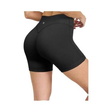 Imagem de Shorts De Yoga Femininos De Cintura Alta Respiráveis, Leggings De Corr