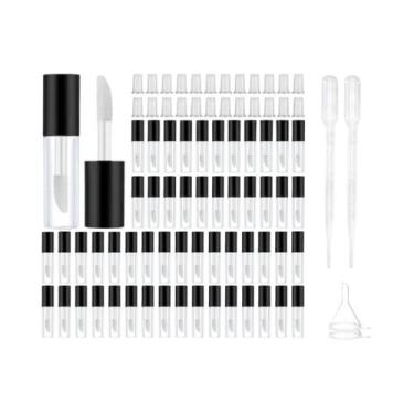 Imagem de Tubos Transparentes De 1.2ML Vazios Para Bálsamo Labial Com Tampa, Rec