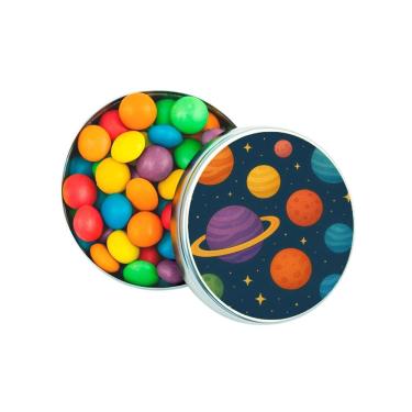 Imagem de Latinha Lembrancinha Personalizada Planetas Coloridos