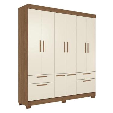 Imagem de Guarda Roupa Casal 8 Portas Curitiba Jatobá Areia - Santos Andirá
