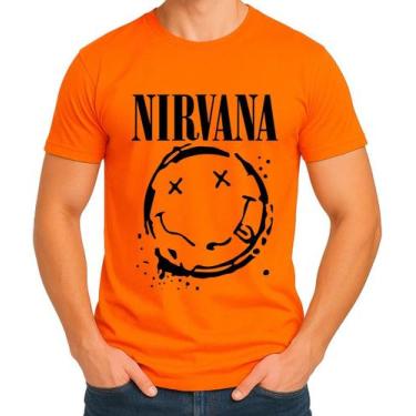 Imagem de Camiseta Camisa Adulto Feminina Masculina Algodão Banda De Rock Nirvan