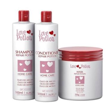 Imagem de Kit Repair Potion Home Care - Shampoo, Condicionador e Máscara Love Po