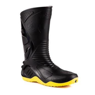 Imagem de Bota galocha para motociclista motosafe - varias cores, Amarelo, 43