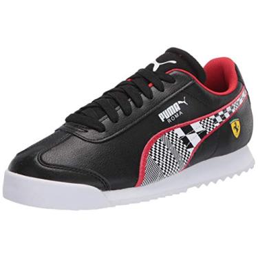 Imagem de PUMA Tênis infantil unissex Ferrari Roma, Preto/branco, 6.5 Big Kid