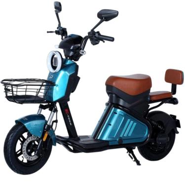 Imagem de Bicicleta Elétrica com Bateria de Lítio 48V 20Ah 1000W E-Trek Duos Azul Metálico