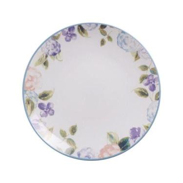 Imagem de Prato Sobremesa Tramontina Aura 19cm Em Porcelana Decorada