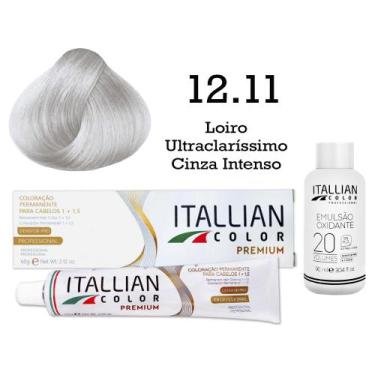 Imagem de Coloração 12.11 Louro Ultraclaríssimo Cinza Intenso + Oxi 20 Vol  Ital