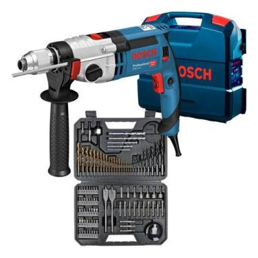 Imagem de Furadeira Impacto 13mm Bosch Gsb 24-2 Com Kit 103 Peças 220v, 220V