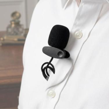 Imagem de Microfone Lapela Stéreo Profissional 3.5mm Gravação Video P2 - sem