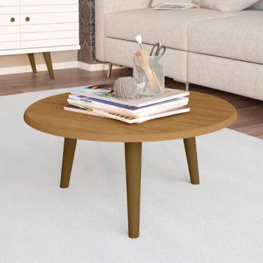 Imagem de Mesa de Centro Sala de Estar Brilhante Cor Cinamomo - MOVEIS BECHARA