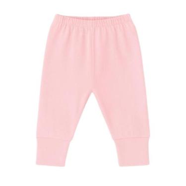 Imagem de Calça Bebês Infantil Vira Pé 100% Algodão Suedine Liso Cores - Alyath,