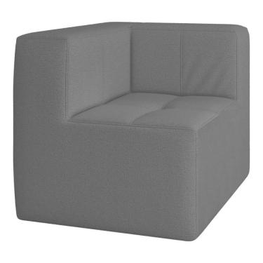 Imagem de Sofá De Canto Modulado Na Caixa 1 Lugar 77cm Espuma D33 Multimóveis CR45349 Cinza