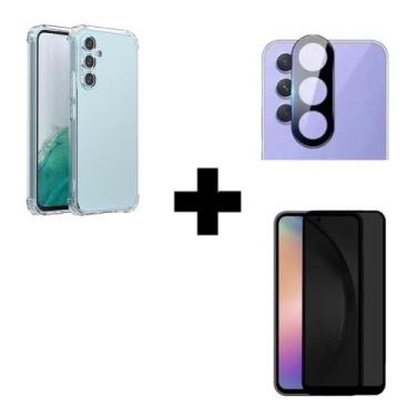 Imagem de Kit A54 Película Fosca Privacidade + Película De Câmera  + Capa Anti I