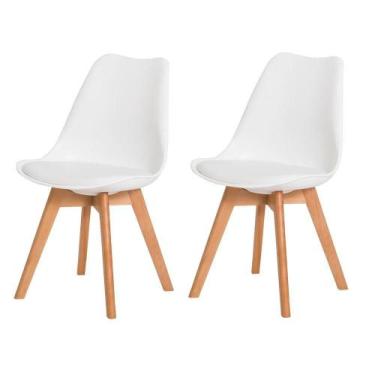 Imagem de Kit 2 Cadeiras Leda Saarinen Design Branca - WAW DESIGN