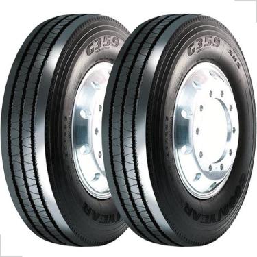 Imagem de Kit 2 Pneu Goodyear Aro 22,5 G359 SHS Premium Liso 295/80R22.5
