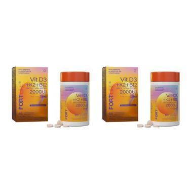 Imagem de Kit 2 Und Vitamina D3 + K2 + B12 230mg Adulto 60 Comprimidos Mastigáve