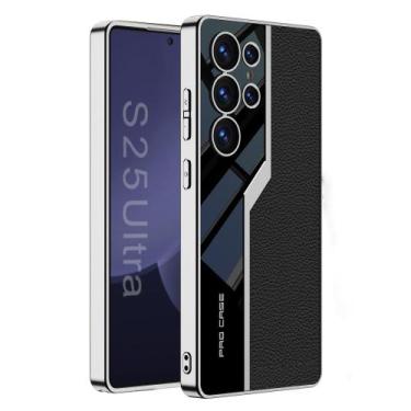 Imagem de Funda Lunivop para Samsung Galaxy S25 Ultra de Cuero Negra