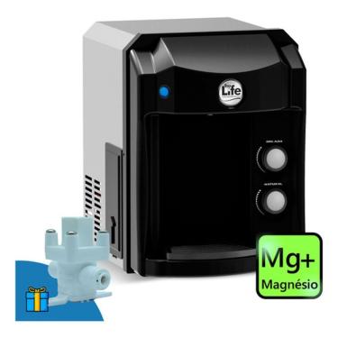 Imagem de Purificador de Água Parede Top Life He Oxi mg+ Alcalina Ionizada Gelada Preto 110V