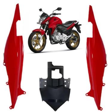 Imagem de Kit Carenagem Rabeta Lateral Traseira Completa Vermelho Honda Cb300r 2